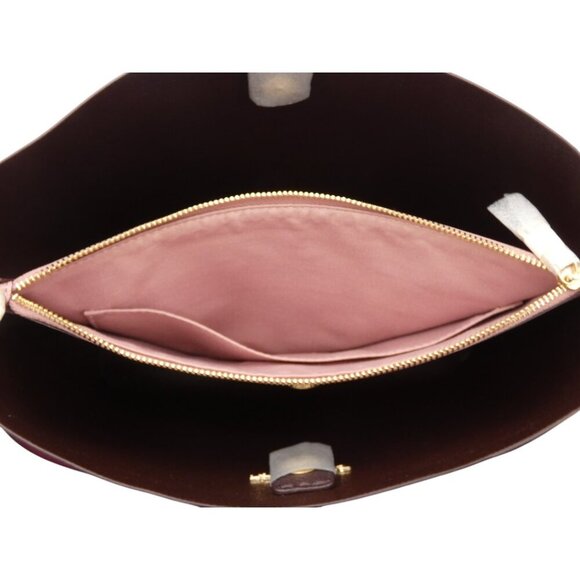 NWT Coach Mollie Bucket Bag Rouge Pink Leather Quiet Luxury Convertible Tote - Picture 8 of 14